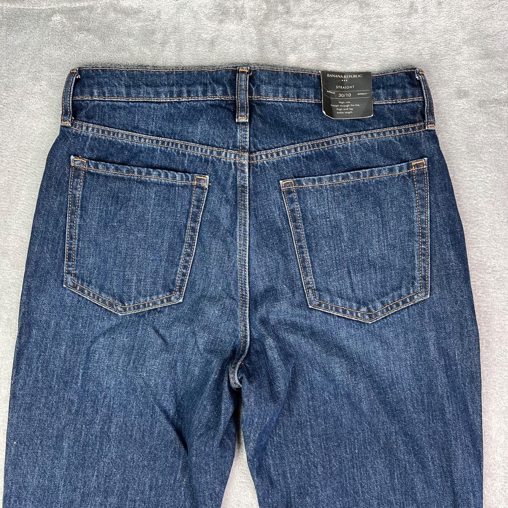 Banana Republic Jeans Womens 30 Blue High Rise Curvy Straight‎ Leg Dark Wash NWT - Picture 15 of 16
